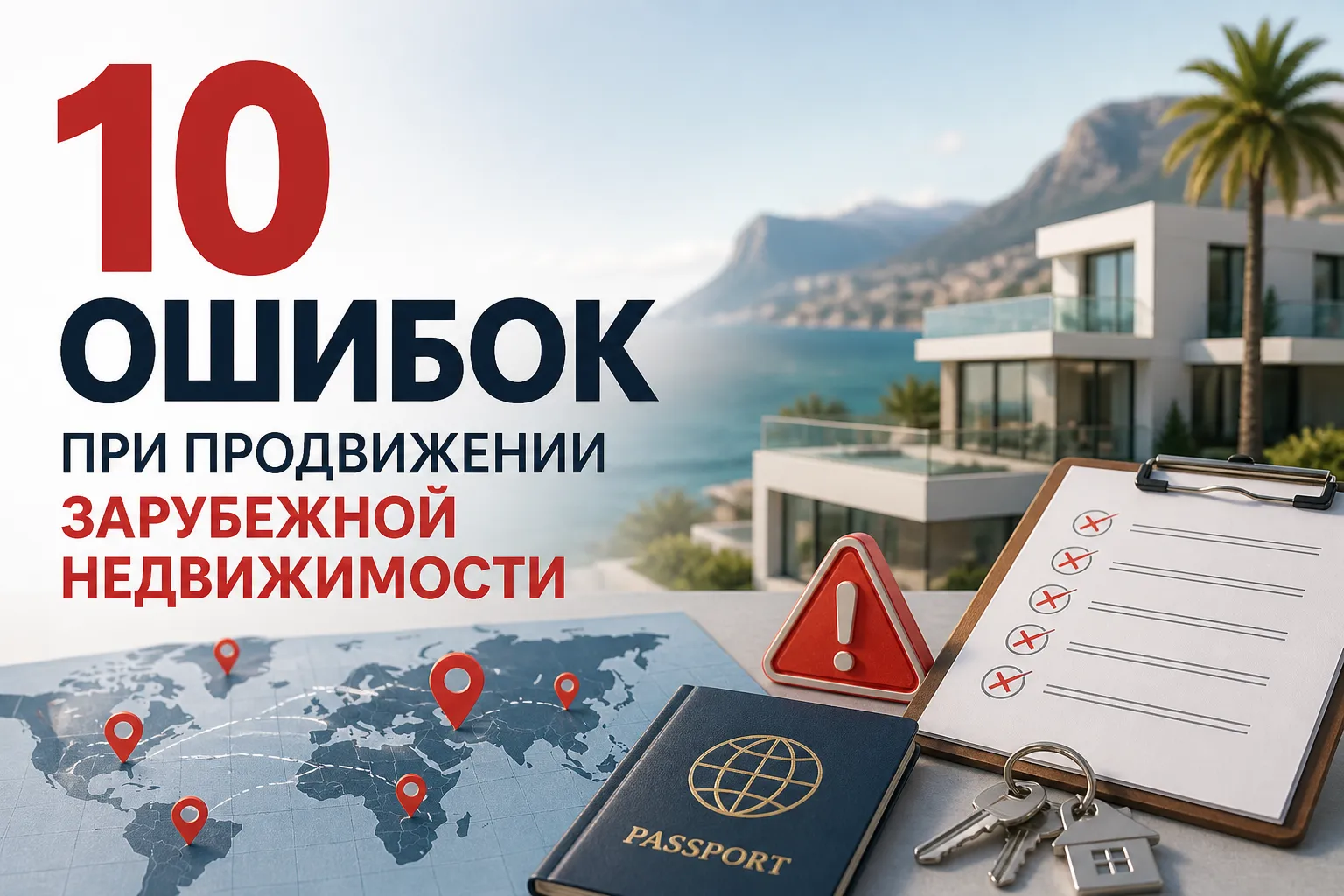 10 ошибок при продвижении зарубежной недвижимости — таблица с ценой каждой ошибки и решением