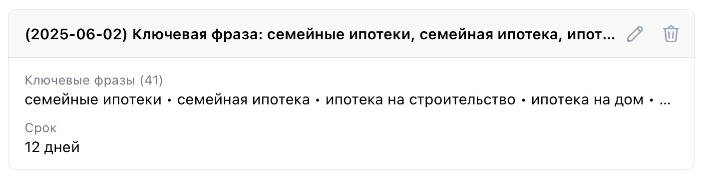 Ключевые запросы: